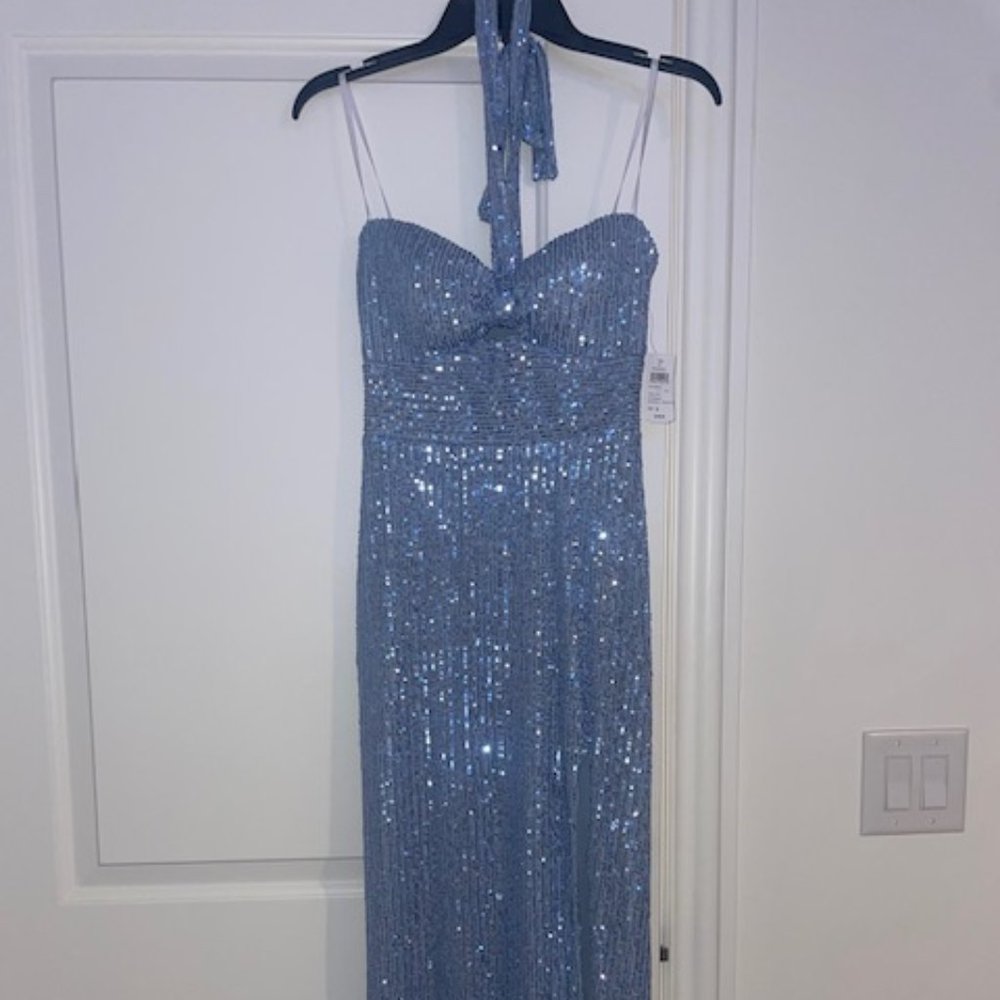 NWT Kasey Formal Sequin Halter Dress